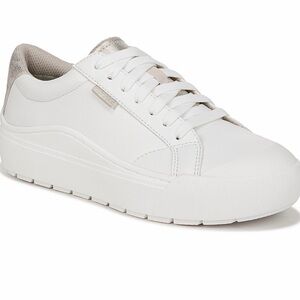 Dr. Scholl's White and Silver Sneakers